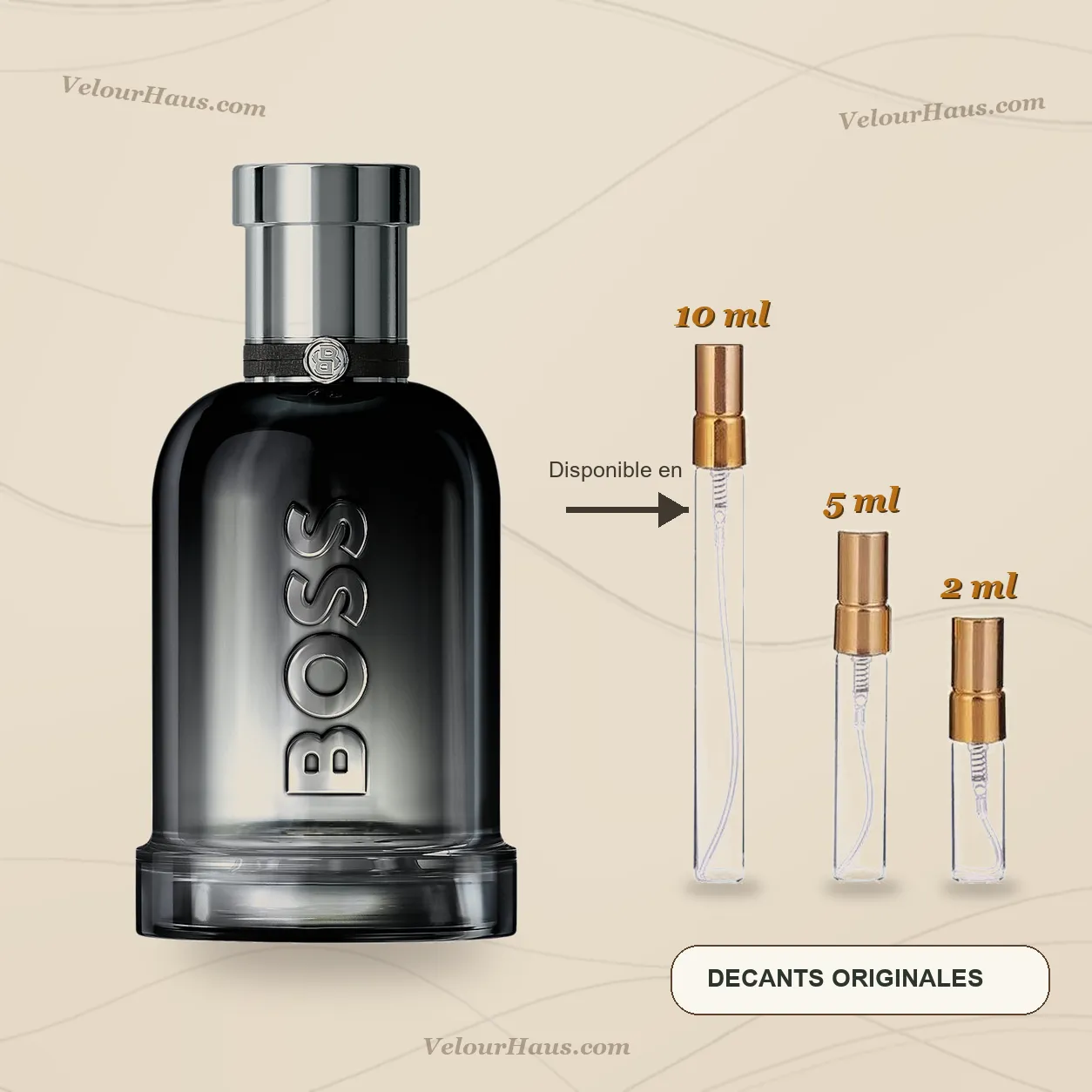 Boss Bottled Beyond de Hugo Boss con frasco de origen y decants de 10 ml, 5 ml y 2 ml