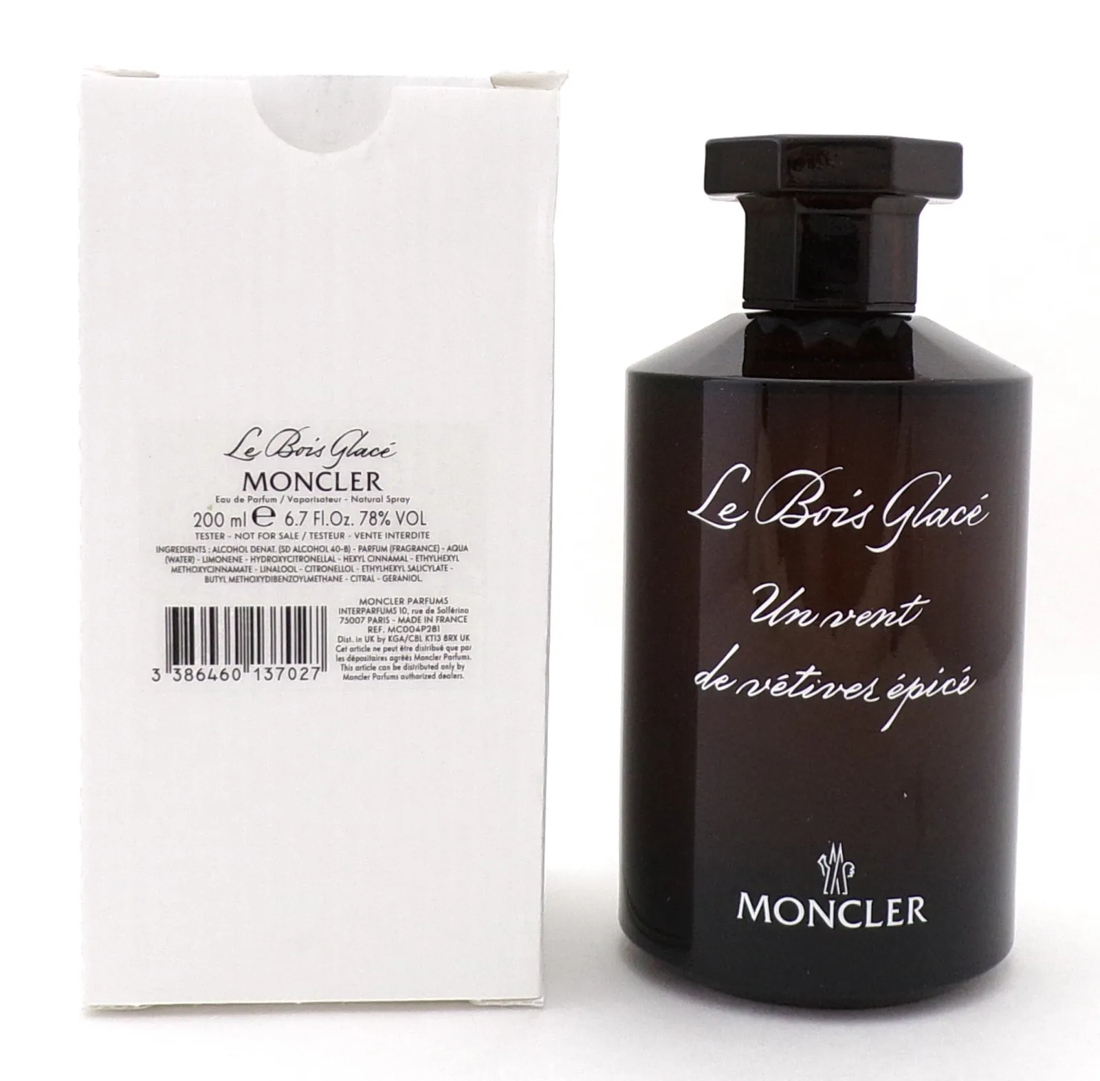 Moncler Moncler Le Bois Glace EDP 200ml (Tester), vista principal.