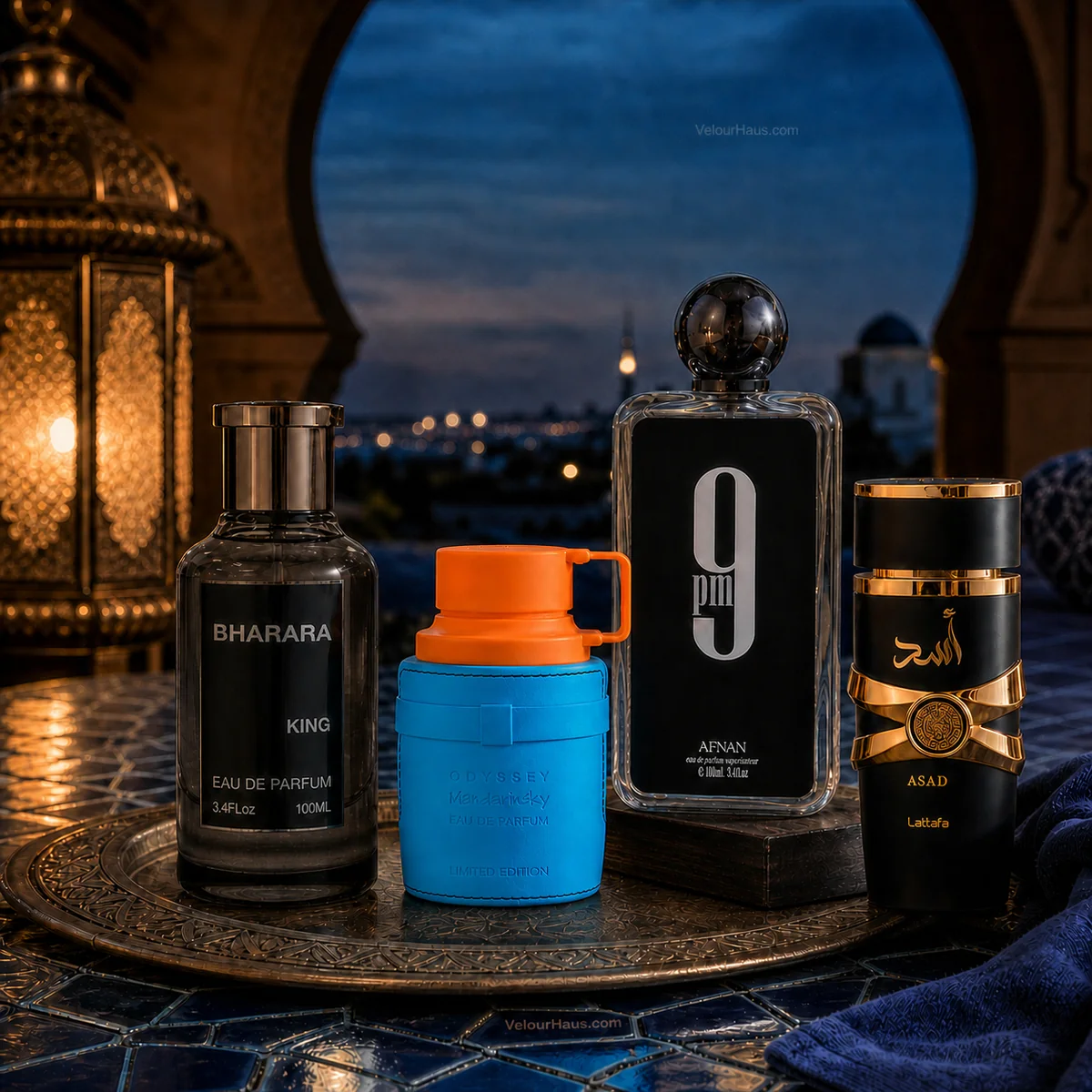 Combo El Jeque: Bharara King, Odyssey Mandarin Sky de Armaf y 9PM Afnan y más. Perfumes originales en Guatemala.