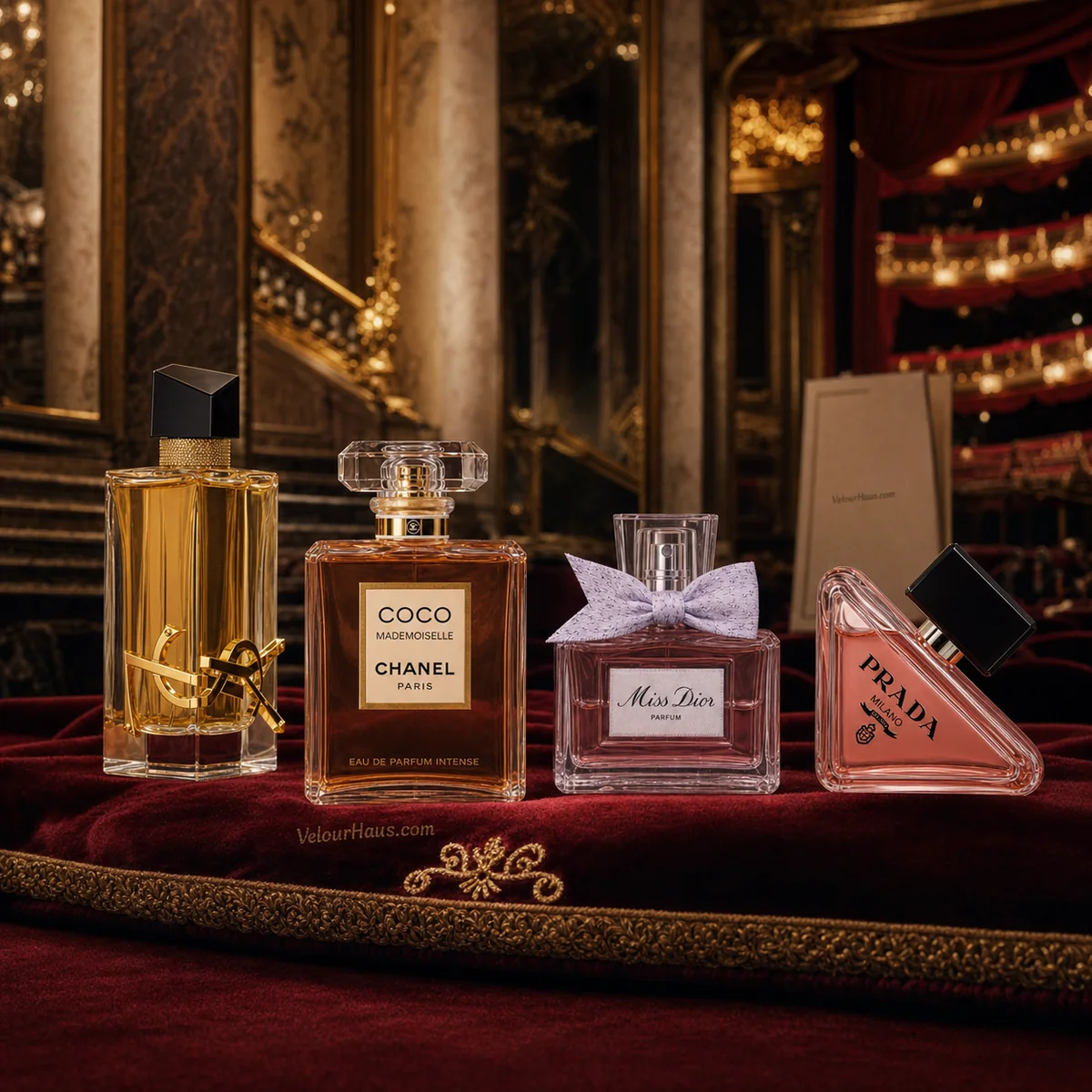 Combo Elegancia de Noche: Libre de Yves Saint Laurent, Coco Mademoiselle EDP Intense de Chanel y Miss Dior Parfum 2024 y más. Perfumes originales en Guatemala.