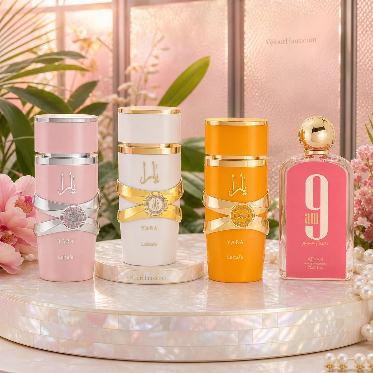 Combo Reinas de Arabia: Yara de Lattafa, Yara Moi de Lattafa y Yara Tous de Lattafa y más. Perfumes originales en Guatemala.
